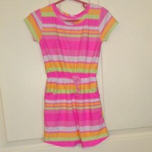 Kidgets Pink and Orange Striped Romper